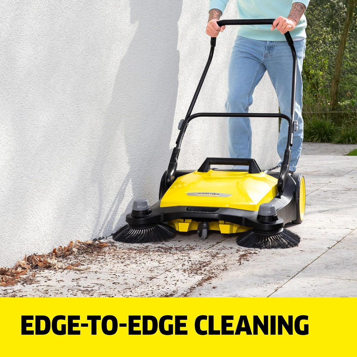 KÄRCHER Walk-Behind Outdoor Push Sweeper S 6 Twin, 10 Gallon Capacity