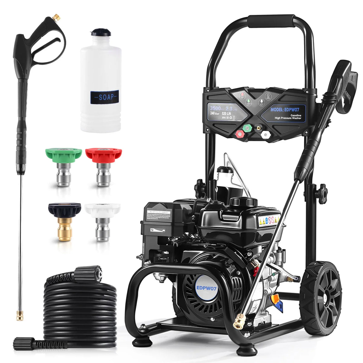 Efurden EDPW07 Gas Pressure Washer – 2.3 GPM, 209cc
