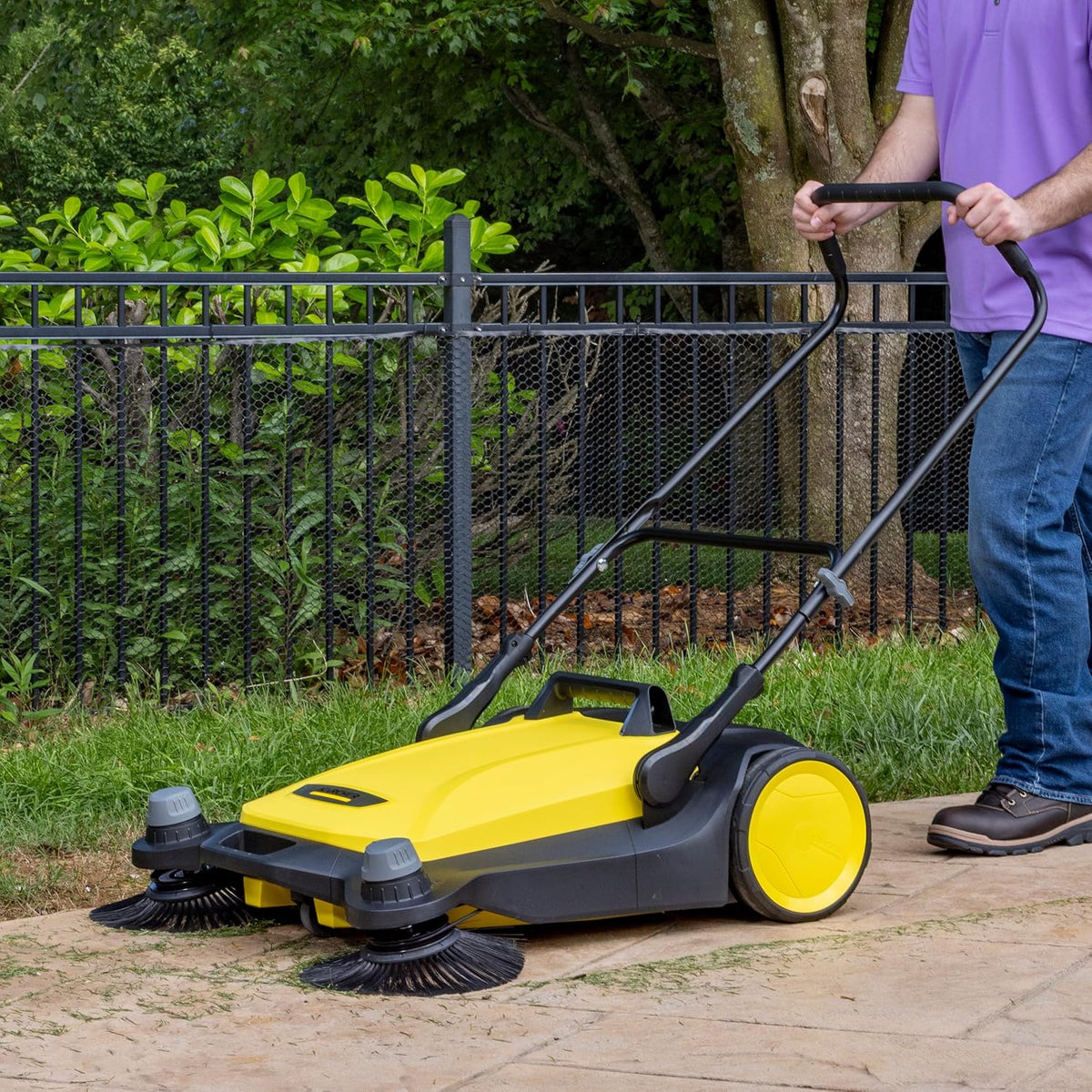 KÄRCHER Walk-Behind Outdoor Push Sweeper S 6 Twin, 10 Gallon Capacity