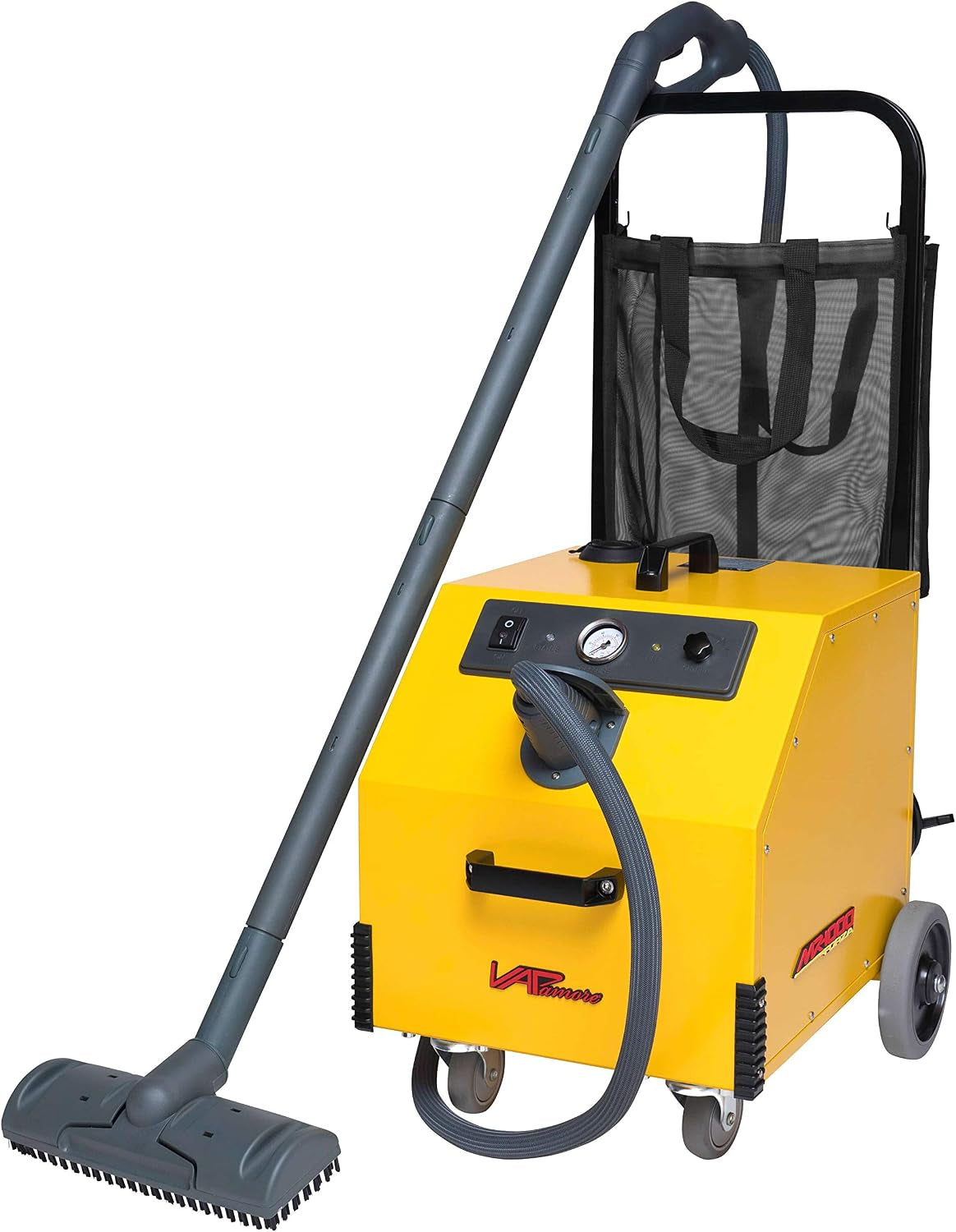 MR-1000 Forza Commercial Steam Cleaner. Electronic Solenoid for Dry Steam Control, Stainless Steel 1900W Boiler, 3 Gallon Water Capacity, Multipurpose, Chemical Free, 50 Professional Tools