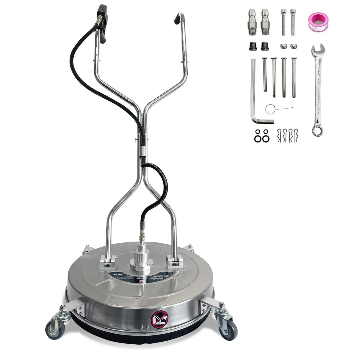 20" Pressure Washer Surface Cleaner – 4 Wheels & Dual Handles