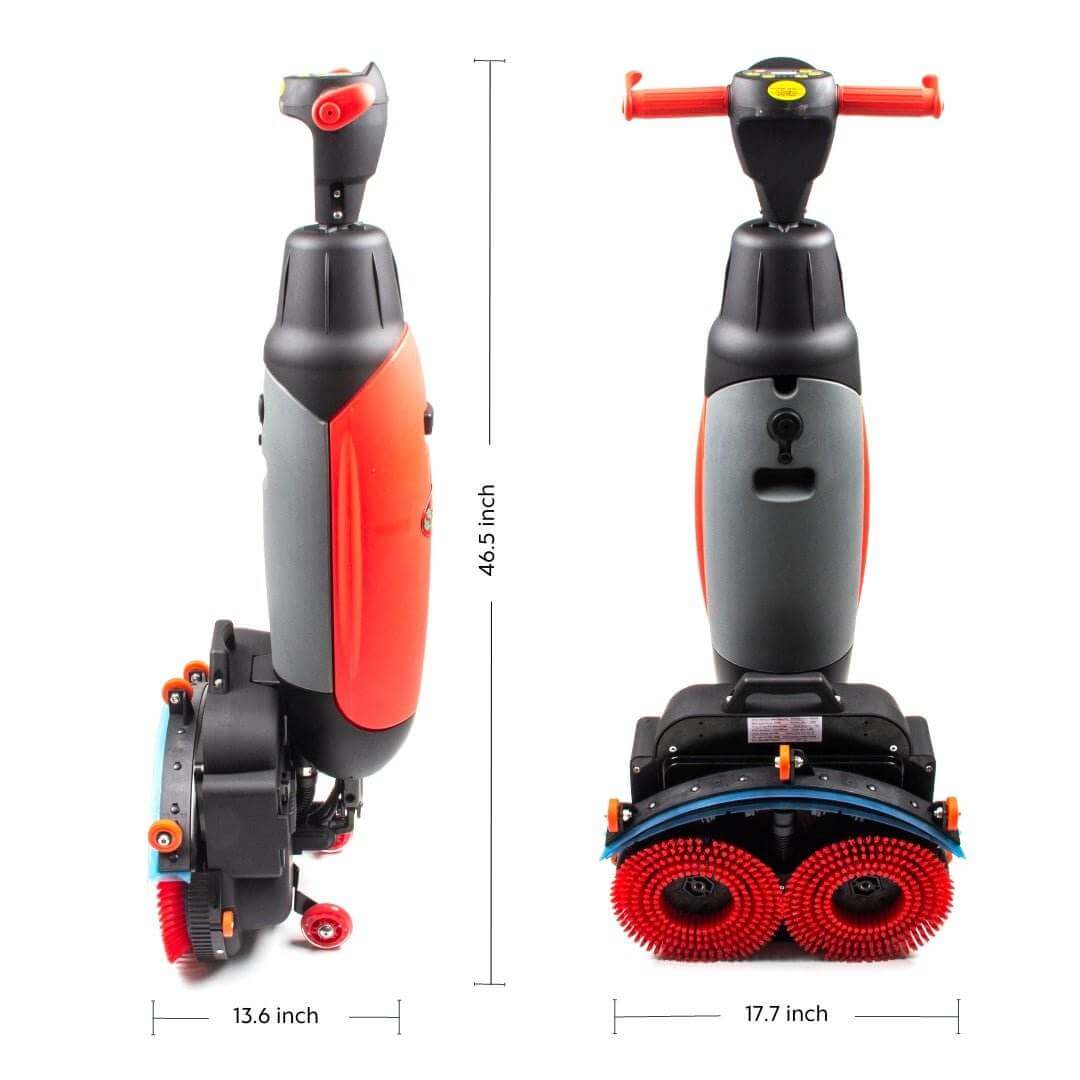 SUNMAX SM430 17" Cordless Walk-Behind Floor Scrubber